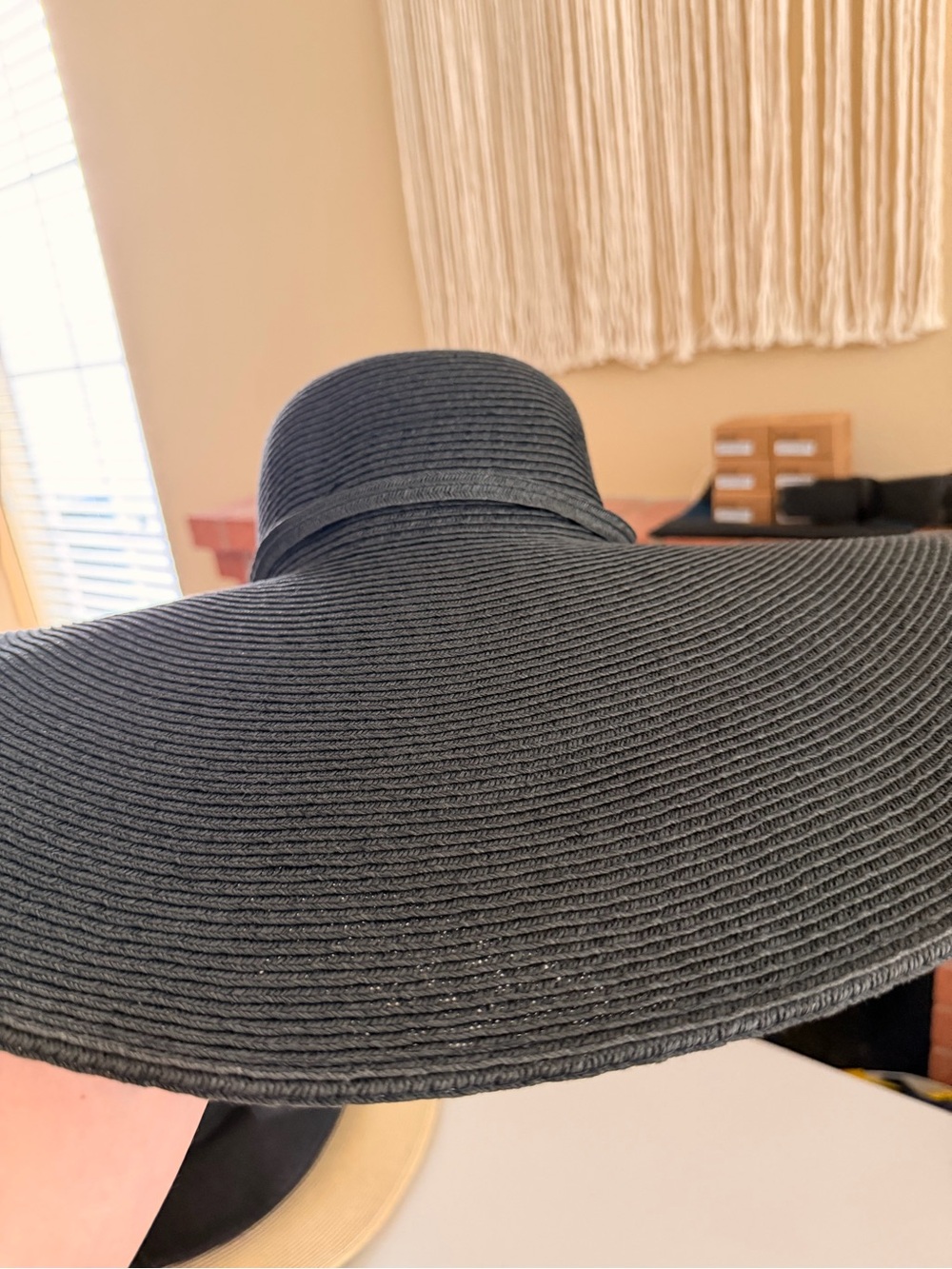 San Diego Hat Company Black Extra Wide-Brim Straw Sun Hat